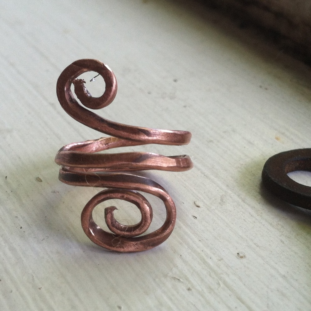 HAND MADE RINGS | OOAK Copper pinkie ring